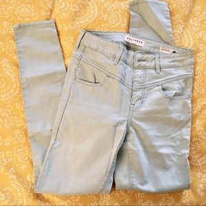 High waisted skinny jeans in mint Pacsun